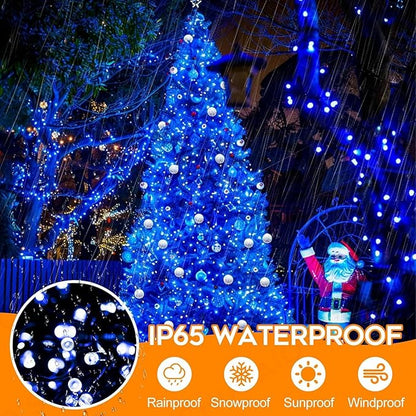 264FT 800 LED Christmas Lights with Timer, Twinkle Fairy Lights String with 8 Flashing Modes String Lights for Indoor Bedroom Outdoor Christmas Trees Garland Wreath Holiday Decorations, Blue