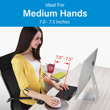Evoluent – Inventor of The Vertical Mouse – VMDMW Ergonomic Vertical Mouse Right Hand Med USB Wireless, Sculpted for Comfort, Reduces Wrist Strain, 4 Speeds, 6 Customizable Buttons in Windows