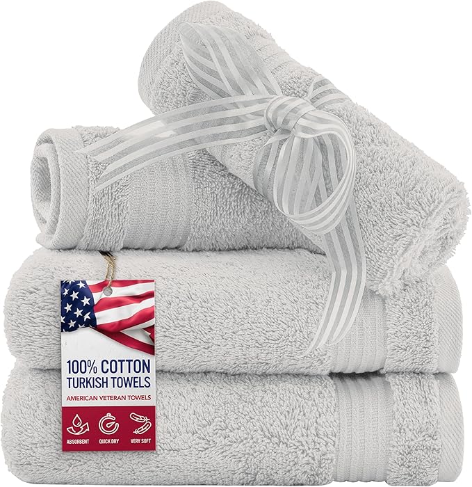 American Veteran Towel, 100% Cotton Turkish Washcloths