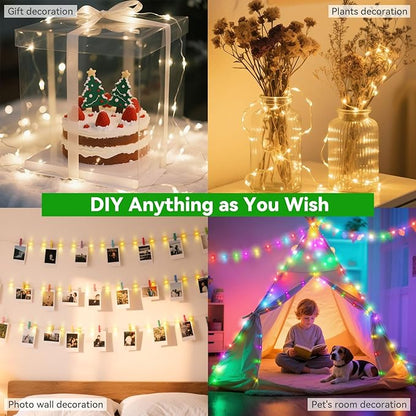 LitHome 400LED 130FT Christmas Led Fairy Lights with Remote, Color Changing Fairy Lights Plug in, 9 Modes Led String Lights for Indoor, Fairy String Lights Christmas Home Bedroom Dorm Party Decor
