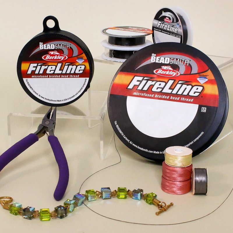 Beadsmith Fireline - Micro-Fused Braided Thread - 4lb Test, .005” Diameter, 50 Yards, Crystal Color | Strong Jewelry Making String