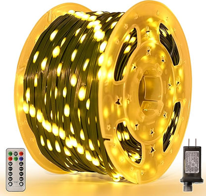 Christmas Lights 800 LED 264 FT, IP67 Waterproof Christmastree Lights with 8 Modes, Remote Control 3 Timers & Memory Function Xmas Decorations for House and Holiday (Warm White)