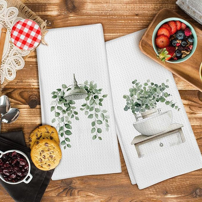Sage Green Eucalyptus Hand Towels
