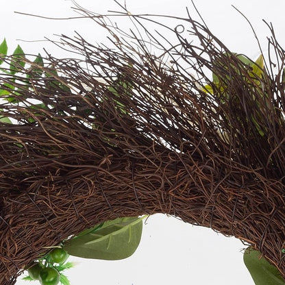 Sweet Anne Eucalyptus Wreath - 22-Inch Artificial Spring, Summer, or Fall Wreath for Home Decor - Wreaths for Indoors or Covered Patio by Pure Garden