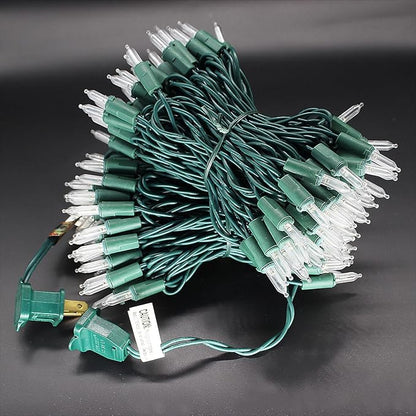 150 LED Cool White Christmas Lights on Green Wire, 50 Feet Xmas Tree Lights, UL Certified for Outdoor Indoor
