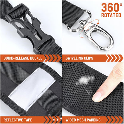 Pitozer Backpack Straps, Backpack Shoulder Strap for bags strap Replacement Padded Strap Adjustable with Metal/Plastic Clips