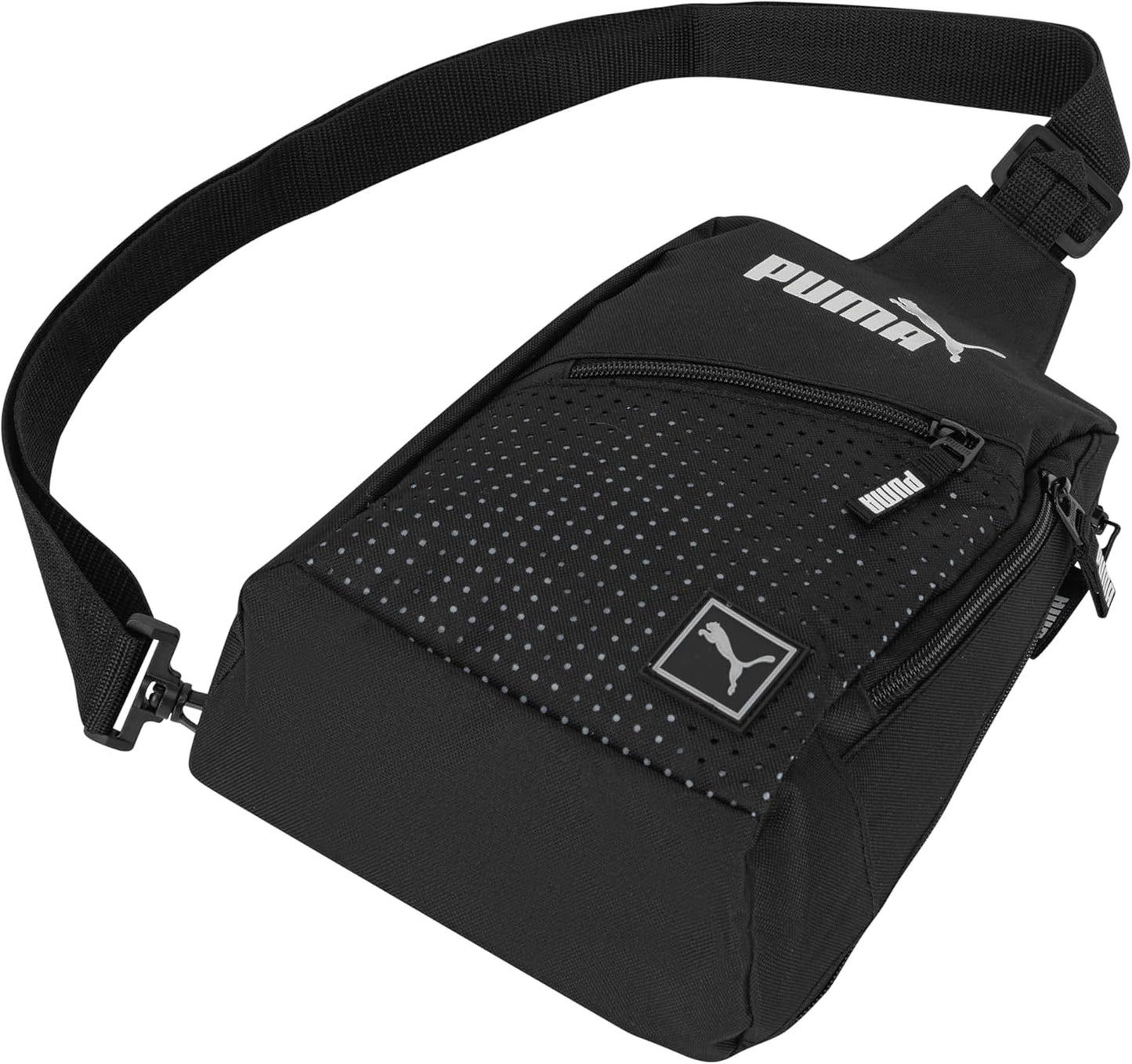 PUMA EVERCAT SIDEWALL SLING BACKPACK,Black/Silver,One Size