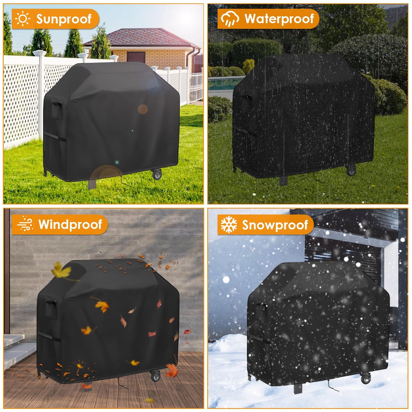Agustone Grill Cover for Blackstone Pro Series 2 Burner 22 Inch Griddle with Double Shelf, Outdoor Waterproof BBQ Covers for Model 2165 2414, Propane Gas Grill Cover