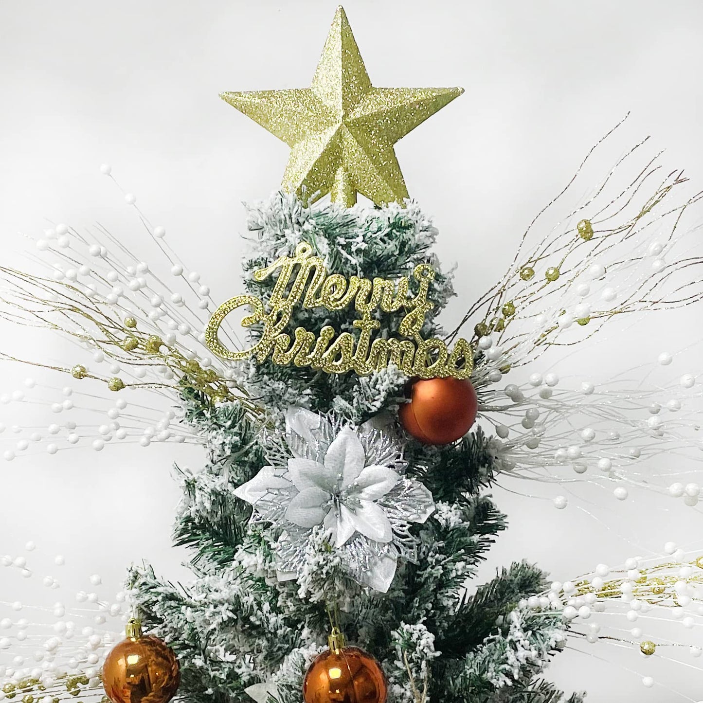 Losris Christmas Artificial Glitter Berry Stem Decorations Decorative Bead Sticks Xmas Picks Glittery Twigs Branches for Christmas Tree Wreath Gift Vase Decor Party Ornaments Black 24 PCS
