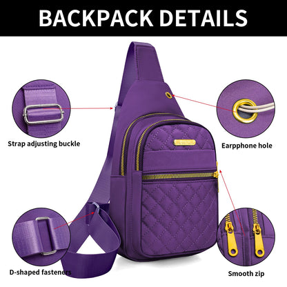 Small Sling Bag For Women Men Casual Crossbody Sling Backpack