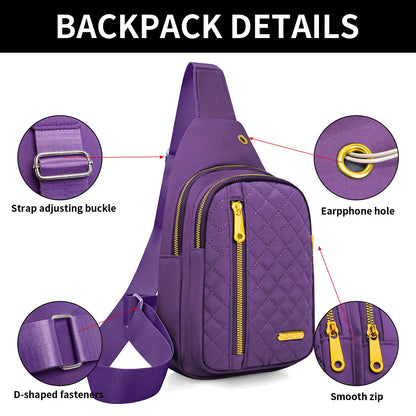 Small Sling Bag For Women Men Casual Crossbody Sling Backpack