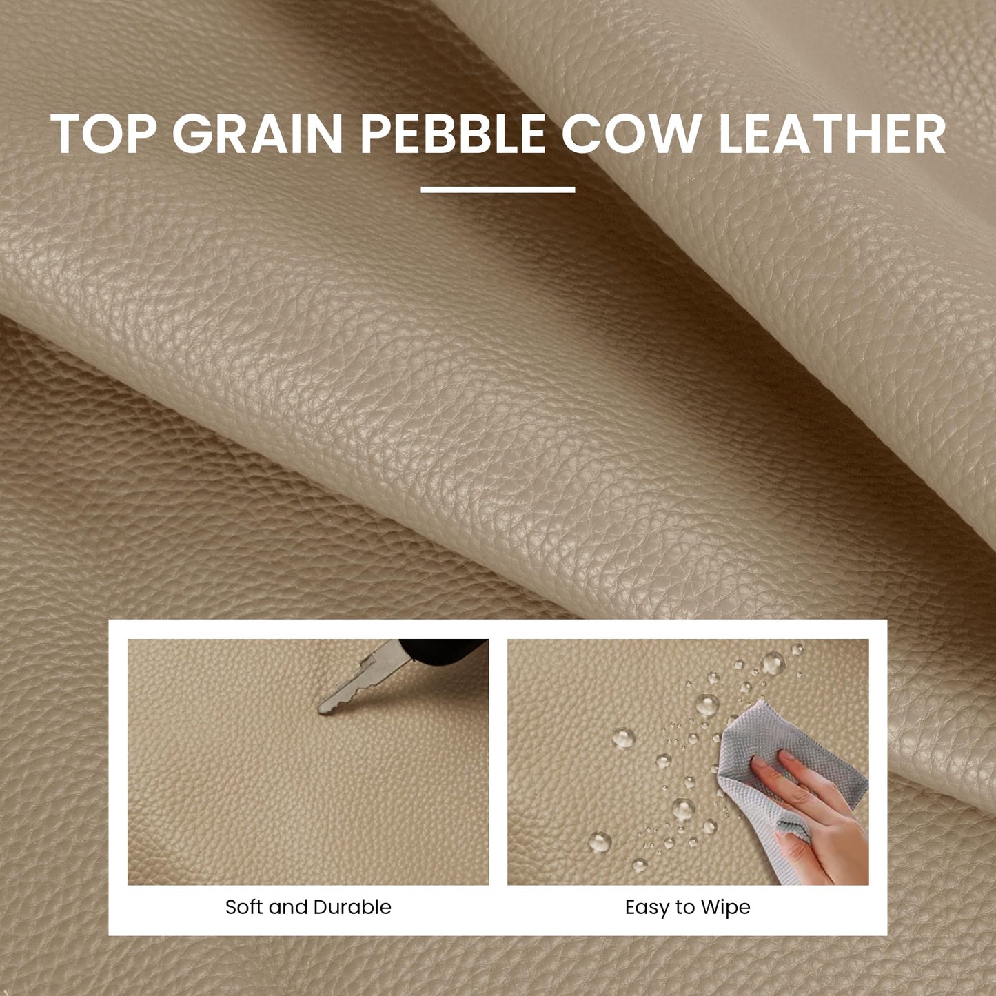 befen Genuine Leather Slouchy Hobo Purses for Women, Casual Hobo Bags Real Top Grain Leather Tote Handbags Women's Apricot Shoulder Satchel for Shopping, Outing, Travel