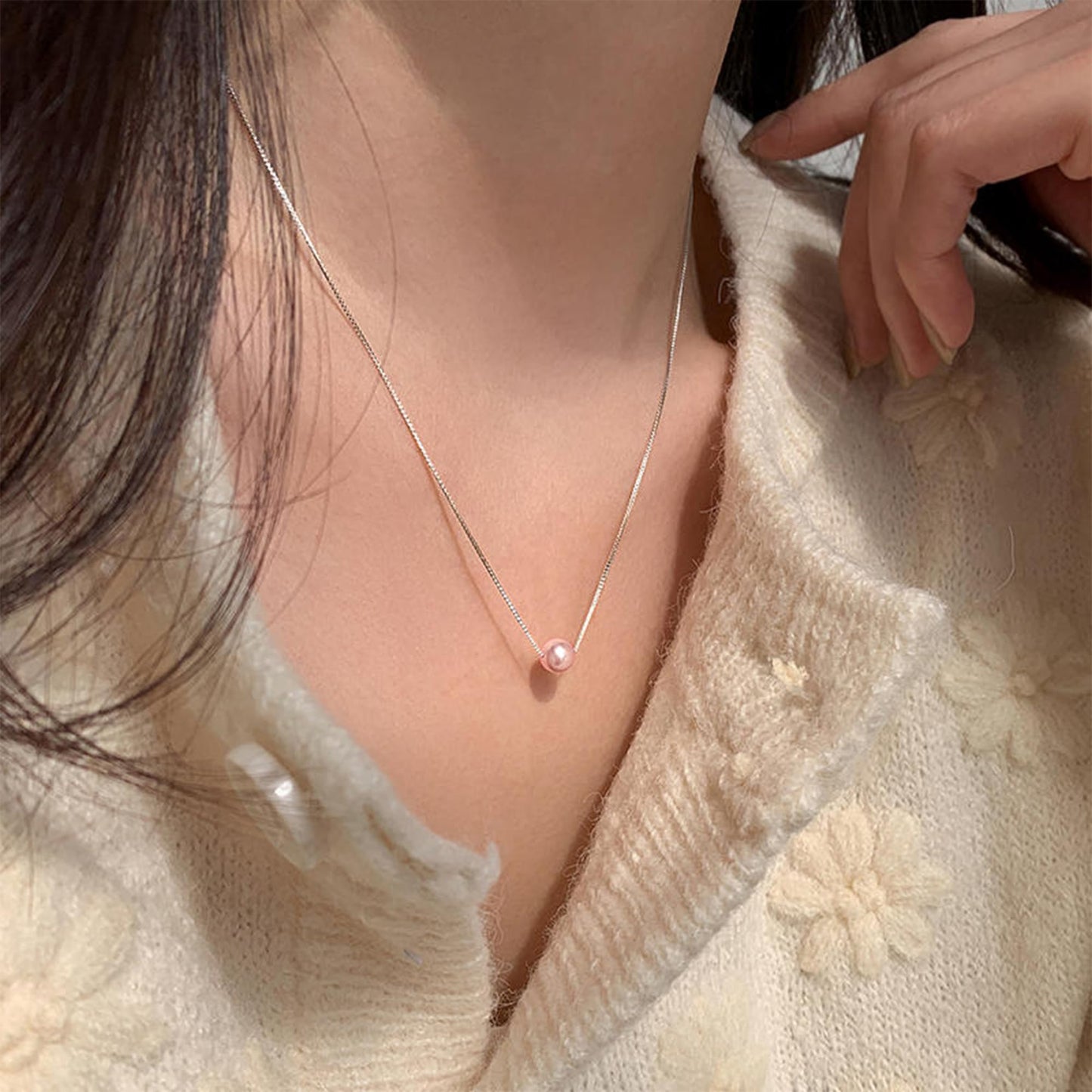 Sereney 10 Year Old Girl Birthday Gifts, Sterling Silver Pink Pearl Necklace as Gifts for 10 Year Old Girl, 10th Birthday Gifts for Girll Adjustable Length Double Digits Birthday Gril Trendy 2025