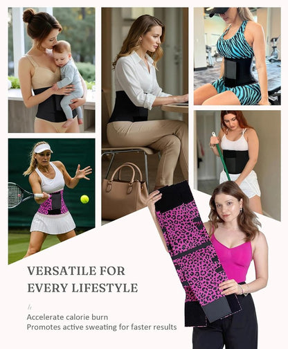 Waist Trainer for Workout | Tummy Control Body Shaper - Adjustable Trimmer Belt for Men & Women