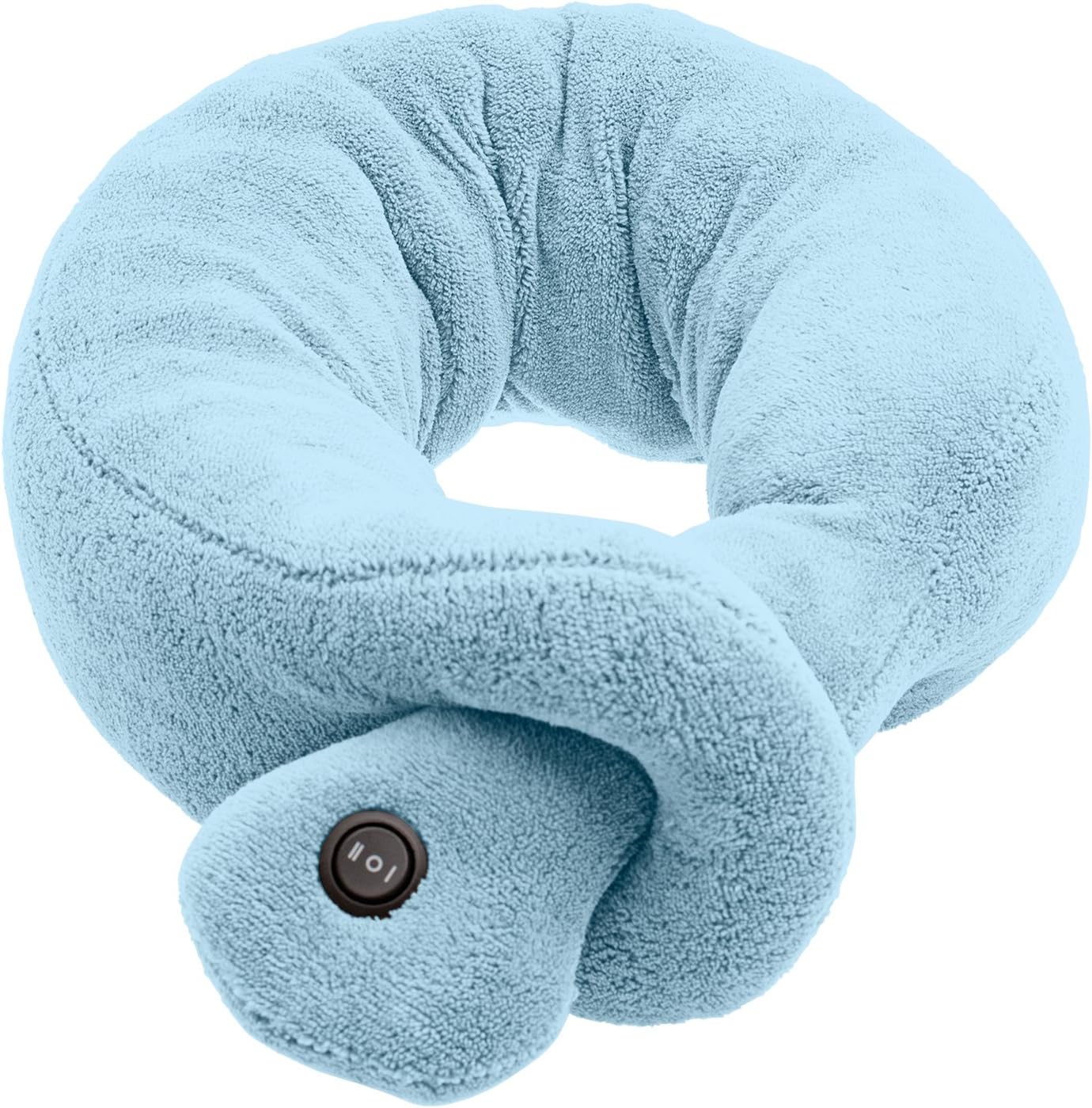 Ideas In Life Vibrating Massaging Neck Pillow - Colors Vary - Wrap Around Feature for Massage Therapy Electric BO Cushion Relax Muscles Relieve Stress for Office Home Travel - Random Colors Vary