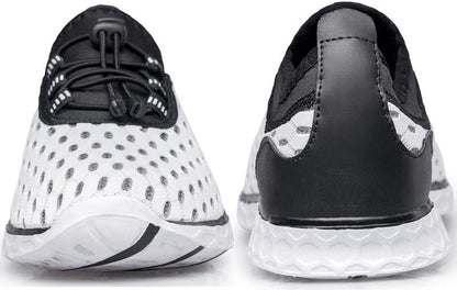 DOUSSPRT Men's Water Shoes Quick Drying Sports Aqua Shoes White Size 11