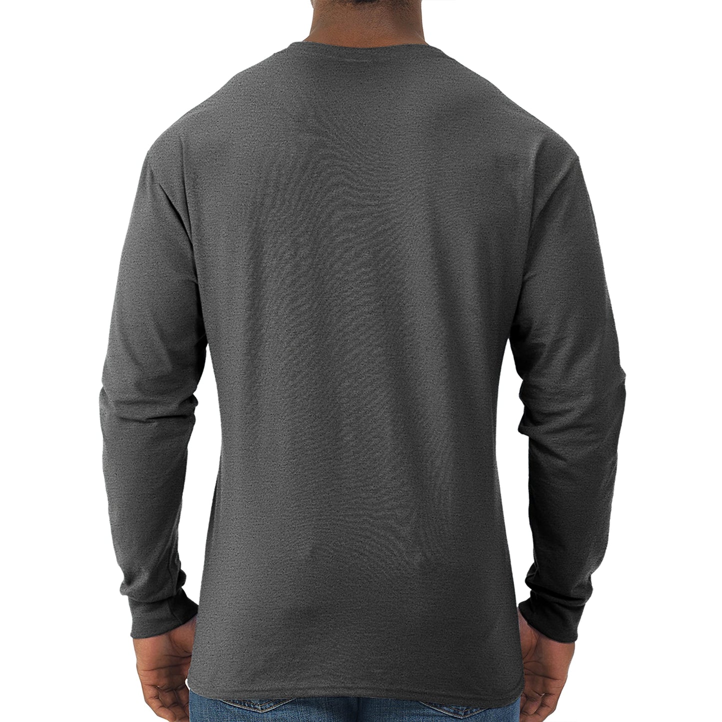 Jerzees Mens Dri-Power Long Sleeve T-Shirt Fashion t Shirts, Heather Black, XX-Large US