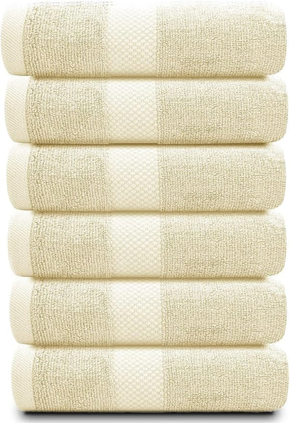 White Classic Luxury Beige Hand Towels