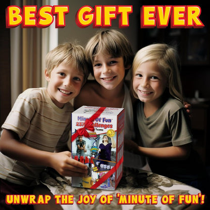 Funwares Original 237 Minute of Fun Games - Minute to Win It Family Party & Travel for Kids & Adults, 2-12 Players! Ready to Play Right Out of The Box!