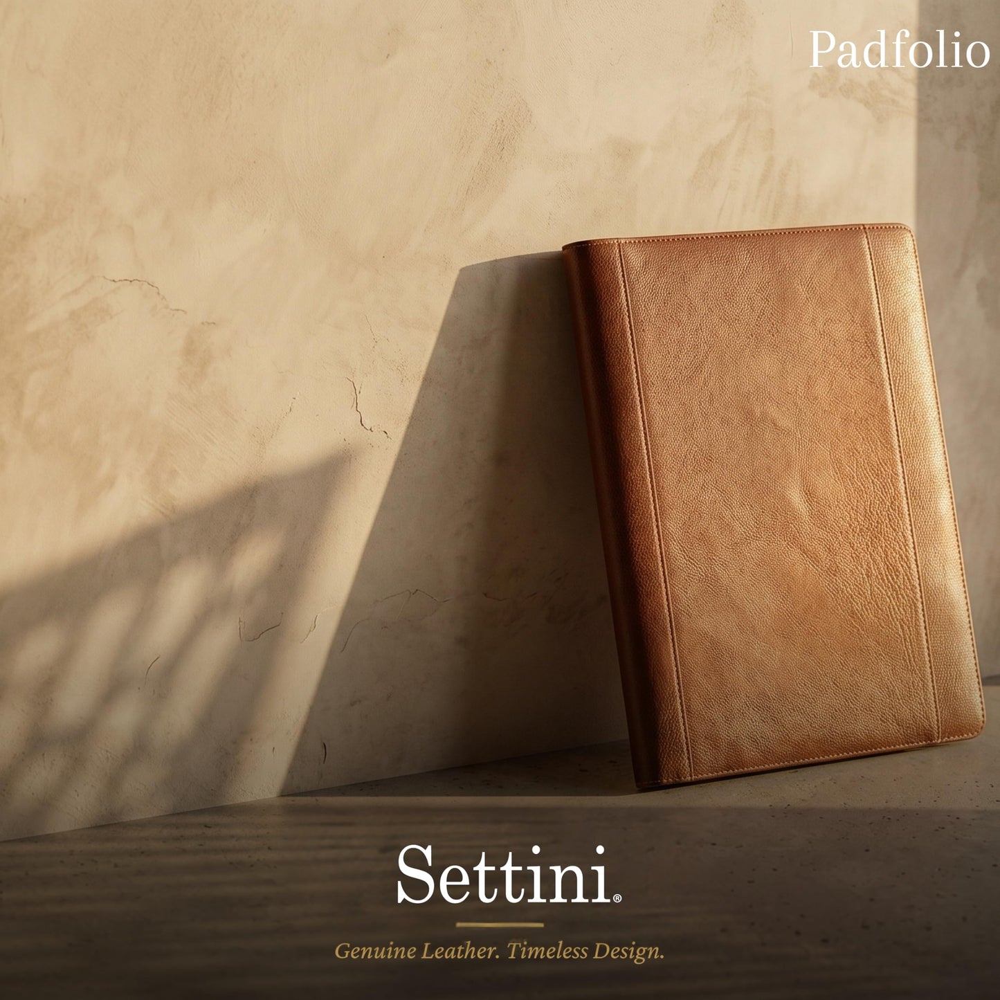 SETTINI Genuine Leather Portfolio Professional Organizer Padfolio – Resume Folder – Stylish Document Folio with Business Card Holder – Gift Portfolio for Men & Women - Fathers Day Gifts