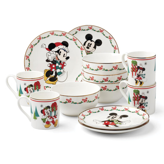 Lenox Disney Holiday Serveware Collection – 12-Piece Dessert Set