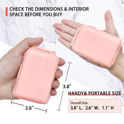 Pocket Pharmacy with Medicine Labels 146 Labels Travel Daily Pill Container Mini Medication Organizer Storage Pill Organizer Travel Essentials Pill Case 7 Day Pill Organizer (Purple, 1 Pack)