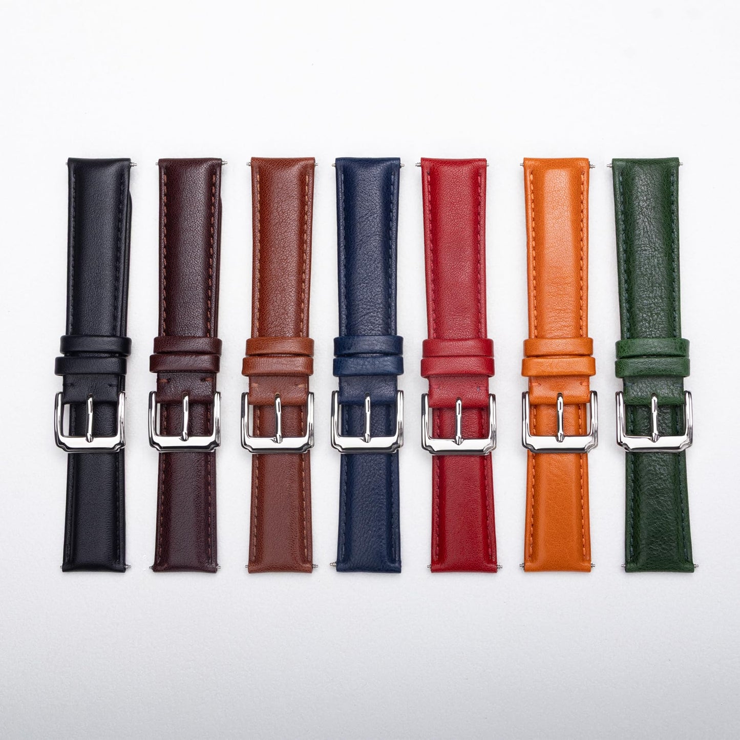 Berfine 14mm 16mm 18mm 20mm 22mm Calf Leather Watch Band, Extra Soft Watch Strap for Men Women (20mm, Chestnut)