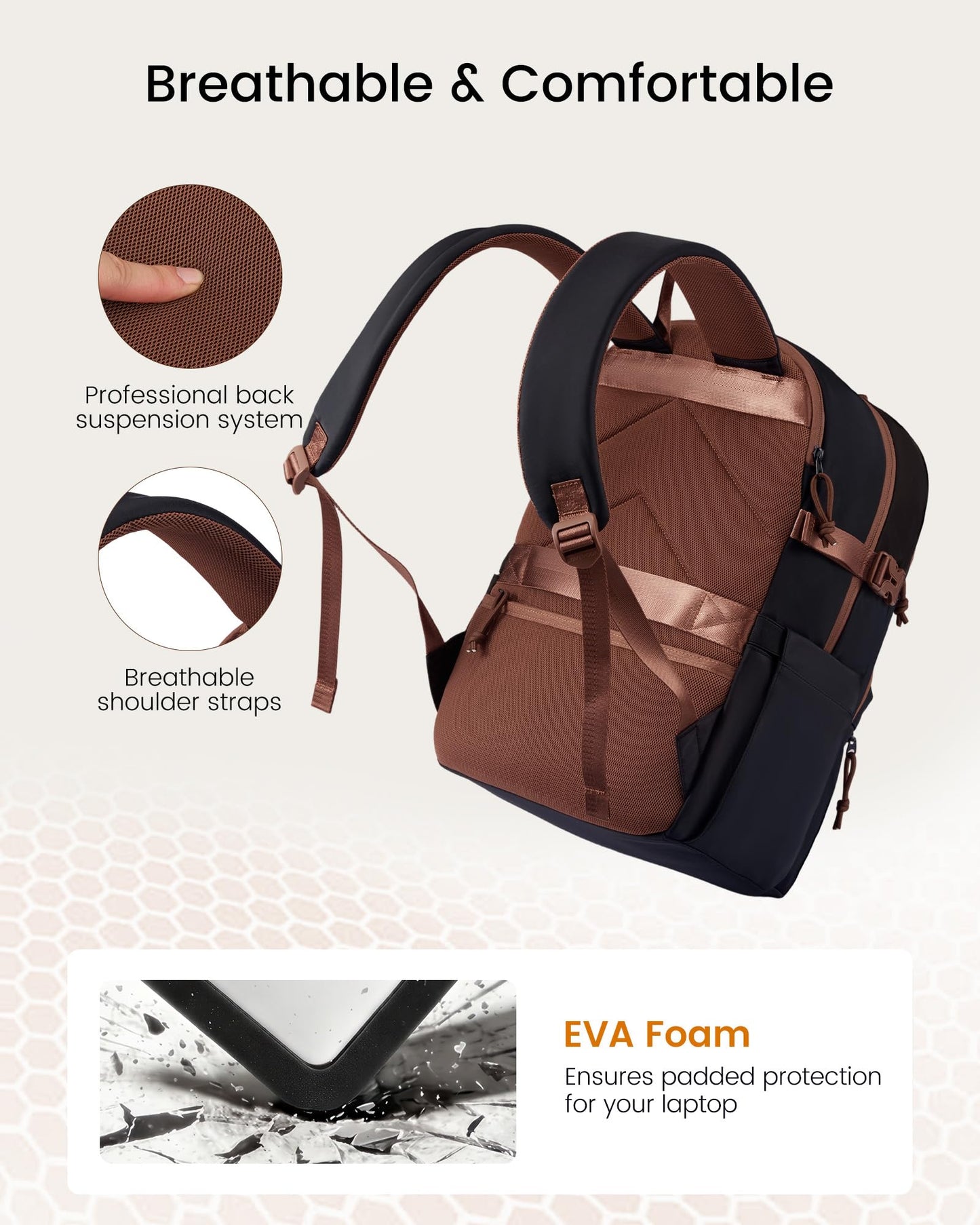 LOVEVOOK Laptop Backpack with Cute Pendant,15.6 Inch Travel Work Backpack Computer Laptop Bag with Large Cup Holder,Waterproof Nurse Teacher College Carry on Backpack Purse,Gifts for Women & Men,Black
