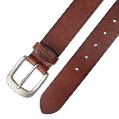 Levi's Men's Casual Leather Belt, Tan Burnish, Large (38-40)