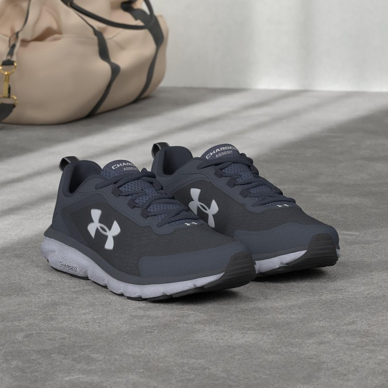 Under Armour Men's Charged Assert 9, Academy Blue (400)/White, 12 X-Wide US