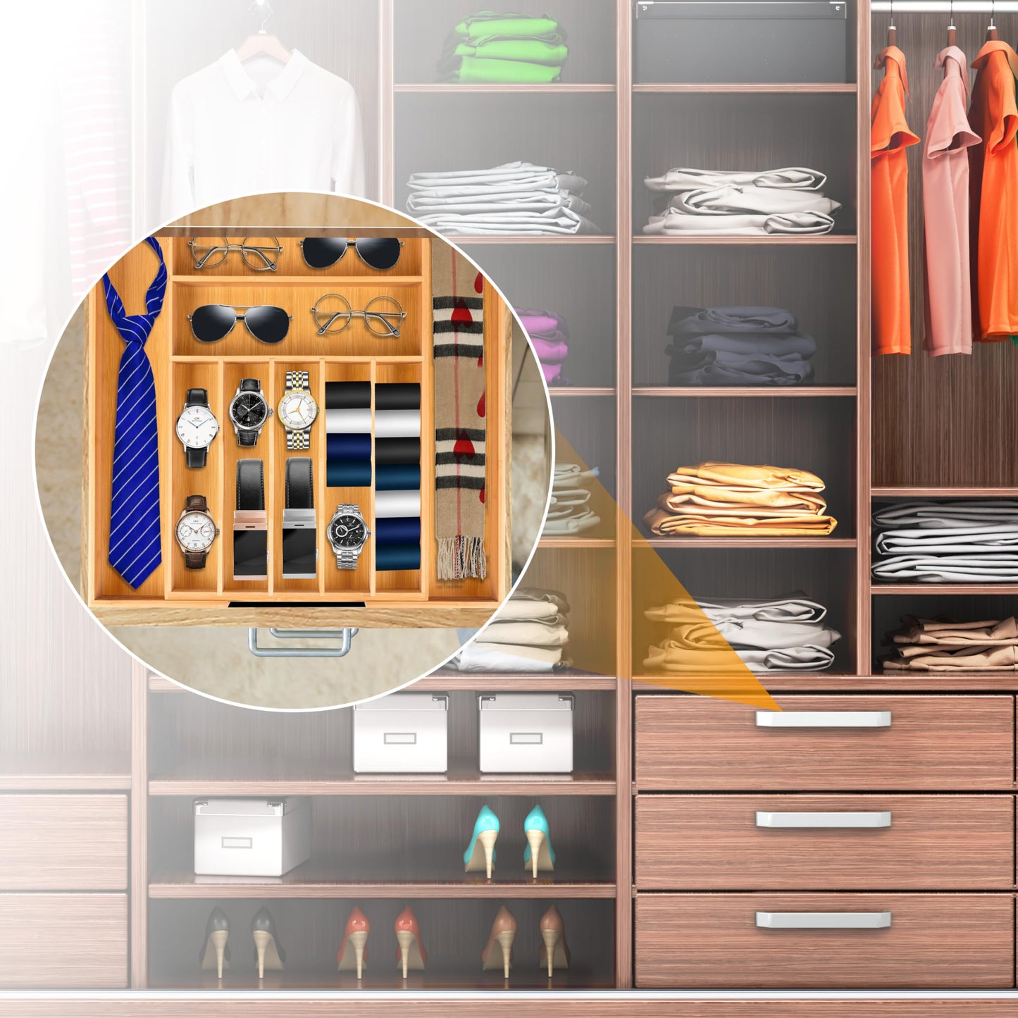 Kitchen Silverware Drawer Organizer and Storage Cabinet Utensil Rack Bathroom Counter Vanity Extra Large Big Cooking Drawer Organizers Countertop Pantry Storage Cabinet Best Kitchen Must Haves 2025