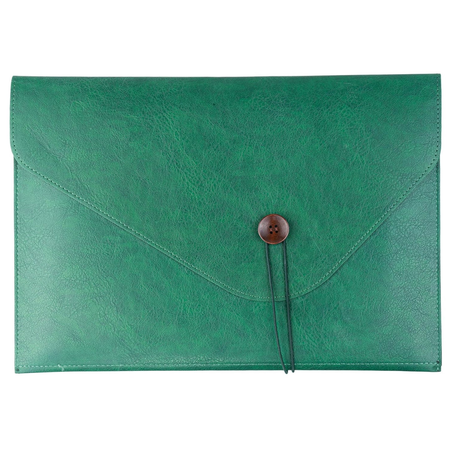 Large PU Leather A4 File Folder Document Holder for Men Women, Waterproof Portfolio Envelope Folder Case, Office Organizer for Colleagues Coworkers, File Folder Organizer for College Student - Green