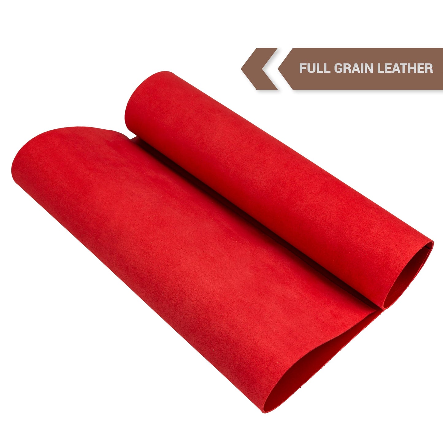 Shkira 12''X24'' Tooling Leather Square - 2.0MM Red Sheets for Crafts - Leather Sheets for Crafts Tooling Sewing Hobby - Thick Cowhide Pieces - Fabric for Crafting