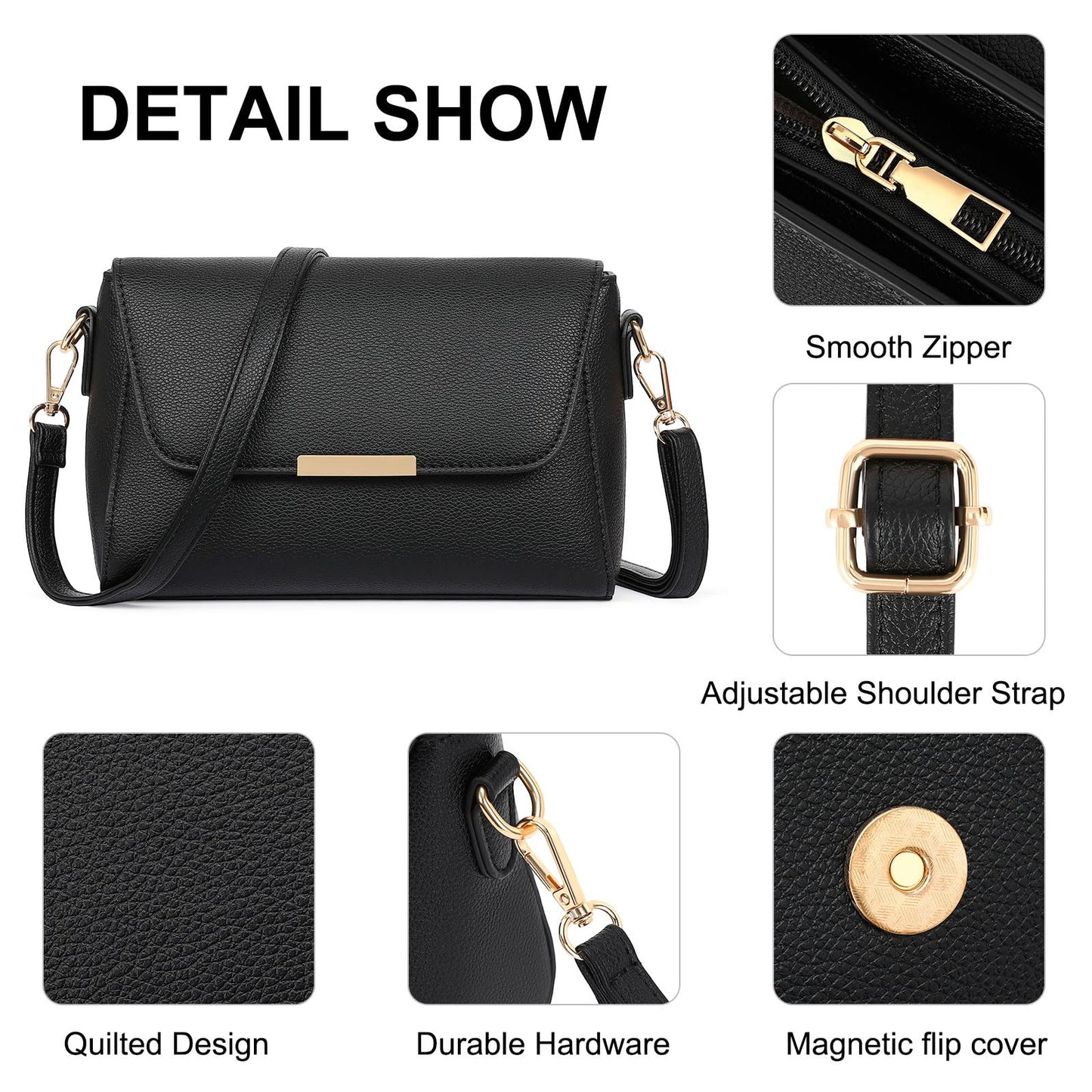 FALAN MULE Small Crossbody Bags for Women PU Leather Purses Trendy Shoulder Handbags