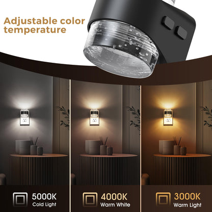 L LOHAS LED Night Light, Bubble Night Lights Plug into Wall,2 Pack 3000K/4000k/5000K Adjustable Color Temperature Night Light,Dimmable Nightlights with Dusk to Dawn Sensor for Rooms Bathroom Hallway