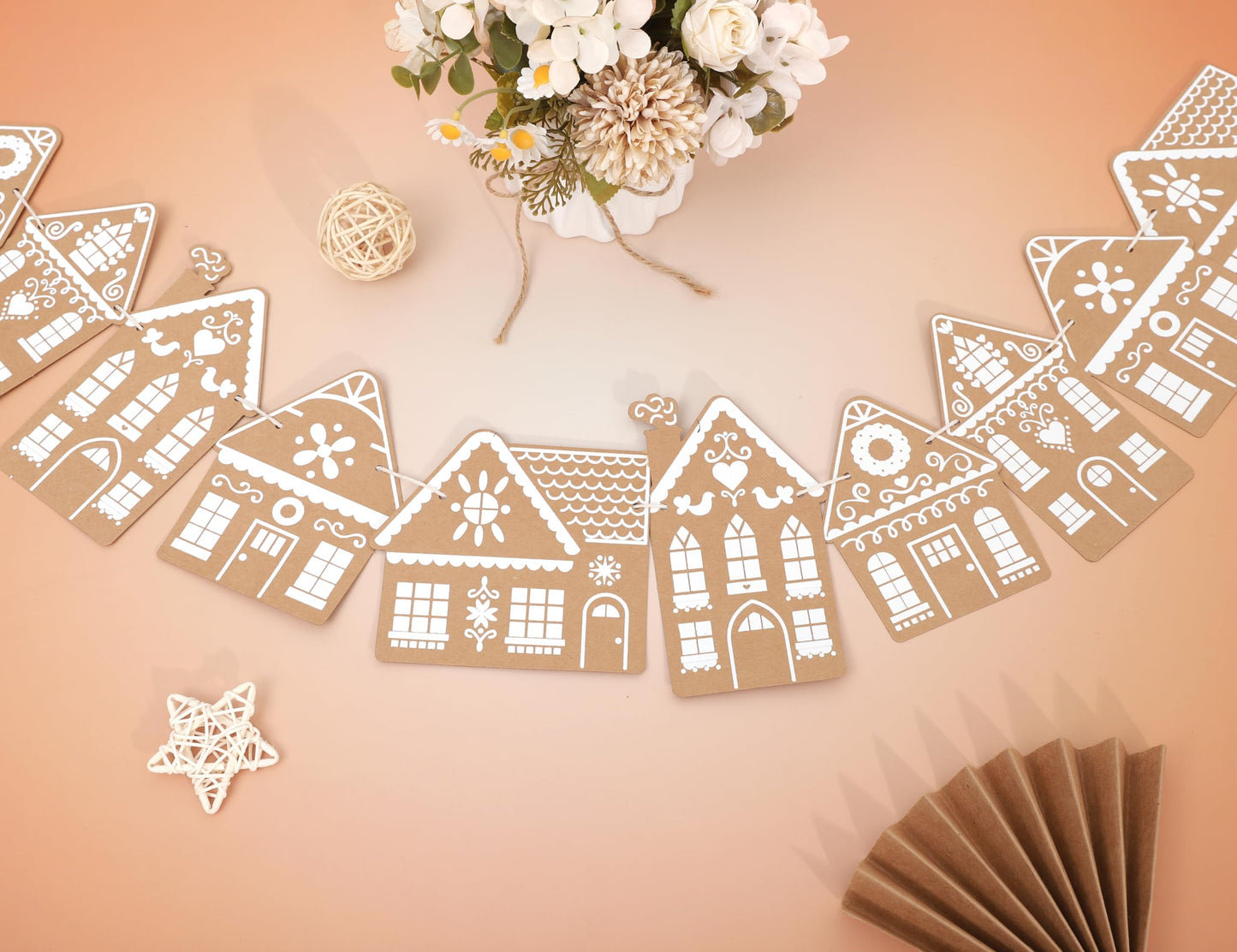 Christmas Decorations,Christmas Gingerbread House Hanging Banner