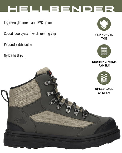 FROGG TOGGS Men's Hellbender Fishing Wading Boot in Felt or Cleated