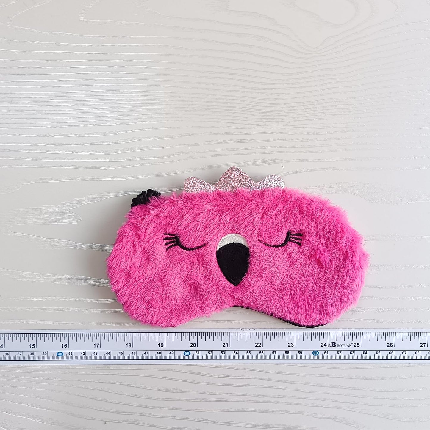 Cute Animal Sleeping Mask Soft Plush Blindfold Cute Rabbit Panda Koala Eye Cover Eyeshade for Kids Teens Girls Women (Flamingo)