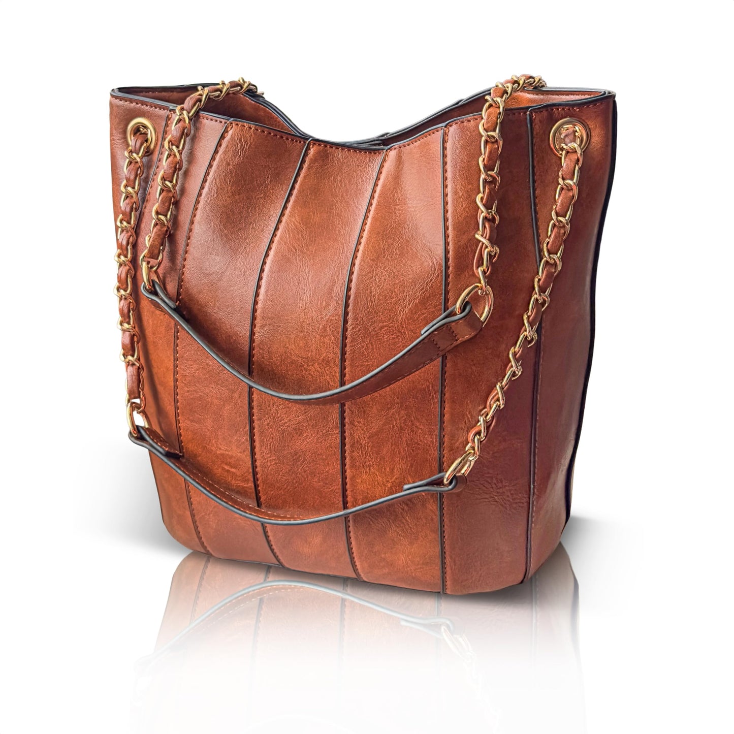 Vegan Leather Purses for Women, Faux Leather Handbags for Women, Bucket Purse, Top Handle Bag