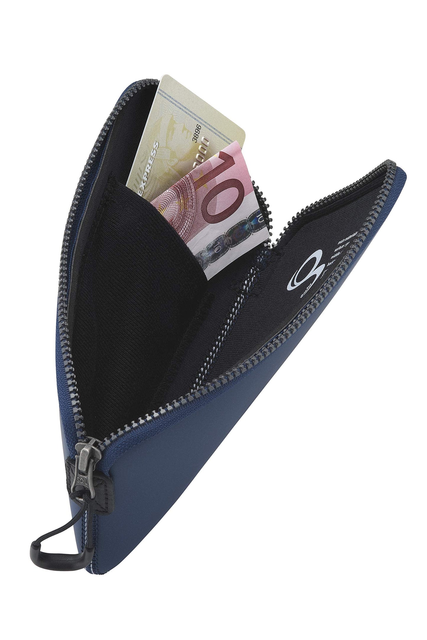 OneJoy Neoprene Phone Pouch, Lightweight Protective Cellphone Sleeve with Large Zipper Opening, Inner Pocket, Thermal Insulated, Durable Cell Phone Carrier for iPhone & Smartphones [ Navy ]