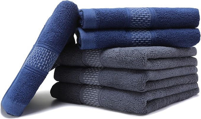 Cotton Hand Towels Set, 6-Piece Set, Super Absorbent Quick Drying, Bathroom