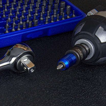 Neiko 30275A Impact Wrench Adapter for Ratchet-Wrench Drivers, 1/2-Inch-Drive Female to 1/4-Inch Hex Converter, Quick-Change Chuck, CrMo Steel