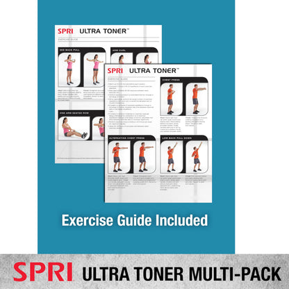 SPRI Ultra Toner Figure 8 Resistance Band with Padded Handles Great for Stretch, Exercise, Fitness Training, Yoga, Resistance Weights, Therapy, Gym or Home Workout Equipment.