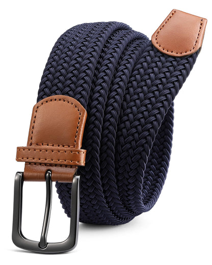 CHAOREN Mens Belt - Braided Stretch Golf Belt for Men 1 3/8"- Gift for Golf Pants Casual Shorts Jeans