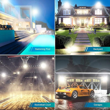 500W LED Flood Light,(2750W Equivalent) Super Bright 58,500LM Daylight 5000K IP66 Waterproof Security Outdoor LED Arena Lights,Commercial Lighting Floodlight for Backyard|Court|Stadium|Fields