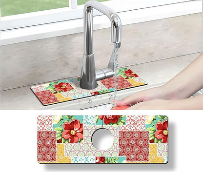 Kitchen Sink Splash Guard Faucet Mat Super Absorbent Fast Drying Mat Sink