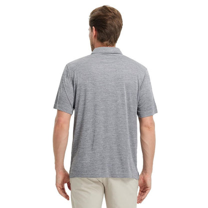 M MAELREG Mens Golf Shirt Short Sleeve Dry Fit Casual Moisture Wicking Performance Heather Collared Polo Shirt