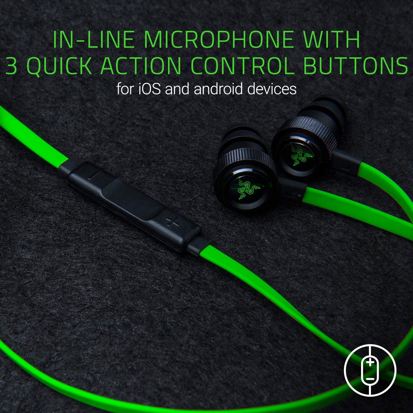 Razer Hammerhead Pro v2 Earbuds: Custom-Tuned Dual-Driver Technology - in-Line Mic & Volume Control - Aluminum Frame - 3.5mm Headphone Jack - Green