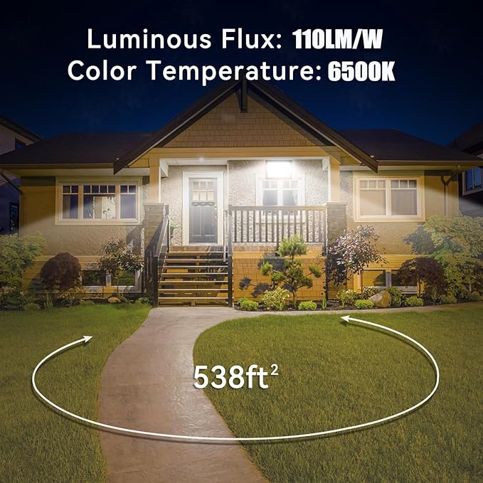 2Pack LED Flood Light Outdoor,150W LED Work Light 15500lmwith 6FT US Plug,IP66 Waterproof Exterior Security Lights,6000K Daylight White Outside Floodlights Slim Design for Playground Yard…