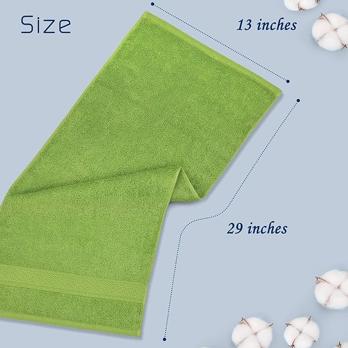 Cleanbear Ultra Soft Hand Towels 12 Pack 6 Colors 100% Cotton Hand Towel Set